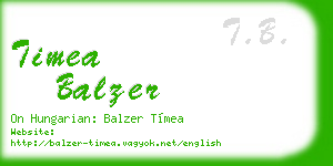 timea balzer business card
